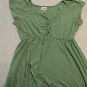 Motherhood Maternity Size Small Green Blouse / Tee